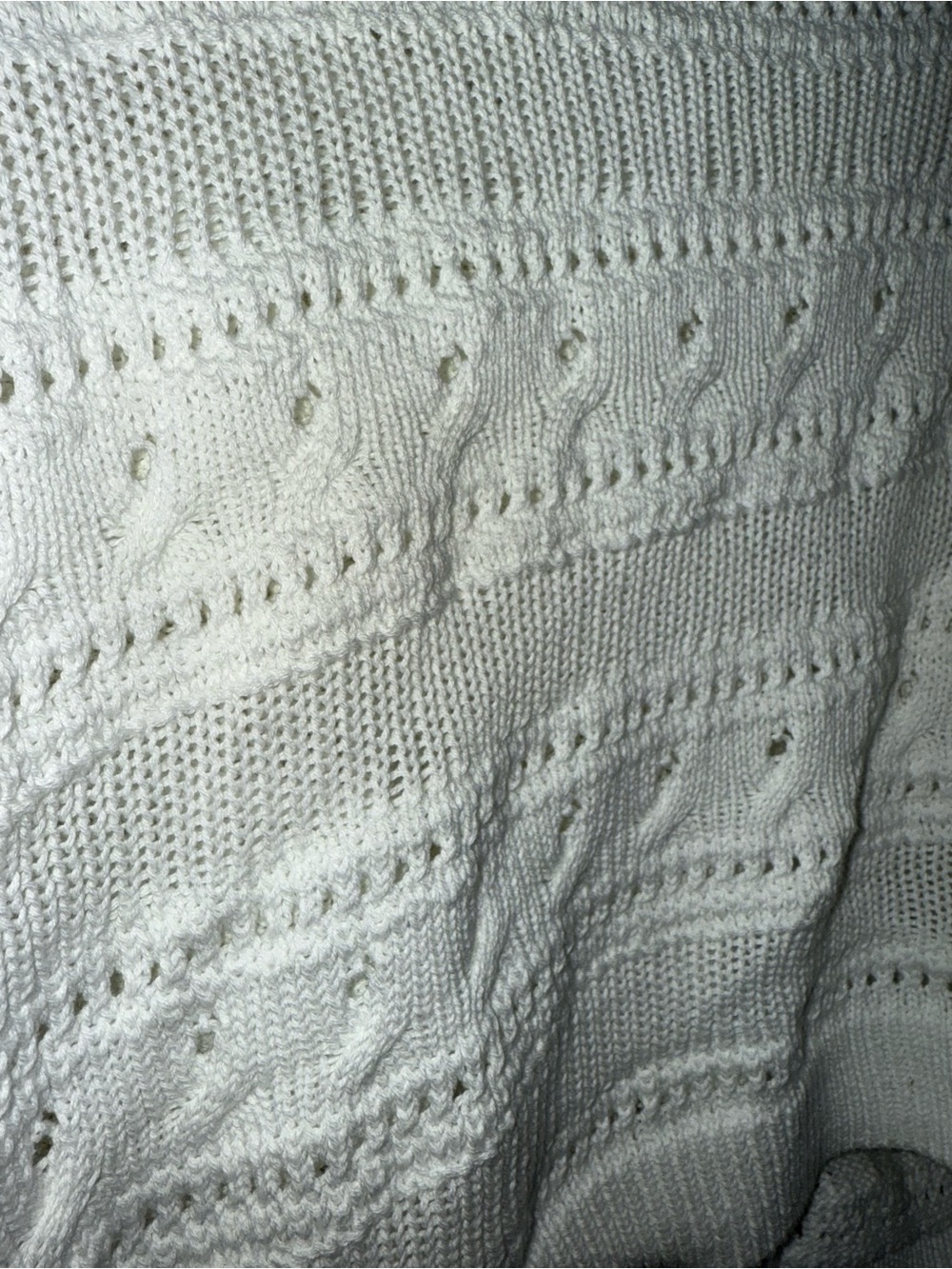 NWT Hollister White Crochet Crop Sweater - Picture 8 of 8